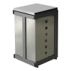 Rückseite 1er Mülltonnenbox Edelstahl von Kreiselmeyer