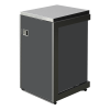 1er Mülltonnenbox Anthrazit mit Flachdach