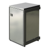 1er Mülltonnenbox Edelstahl mit Flachdach